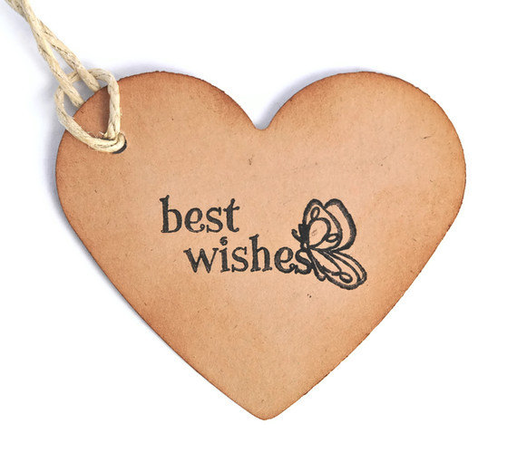 100 Wedding Wish Tags. / Wedding Wish Tree Tags / Favor Embellishment / Hang Tags / Labels / Wedding Decor / Heart / Kraft