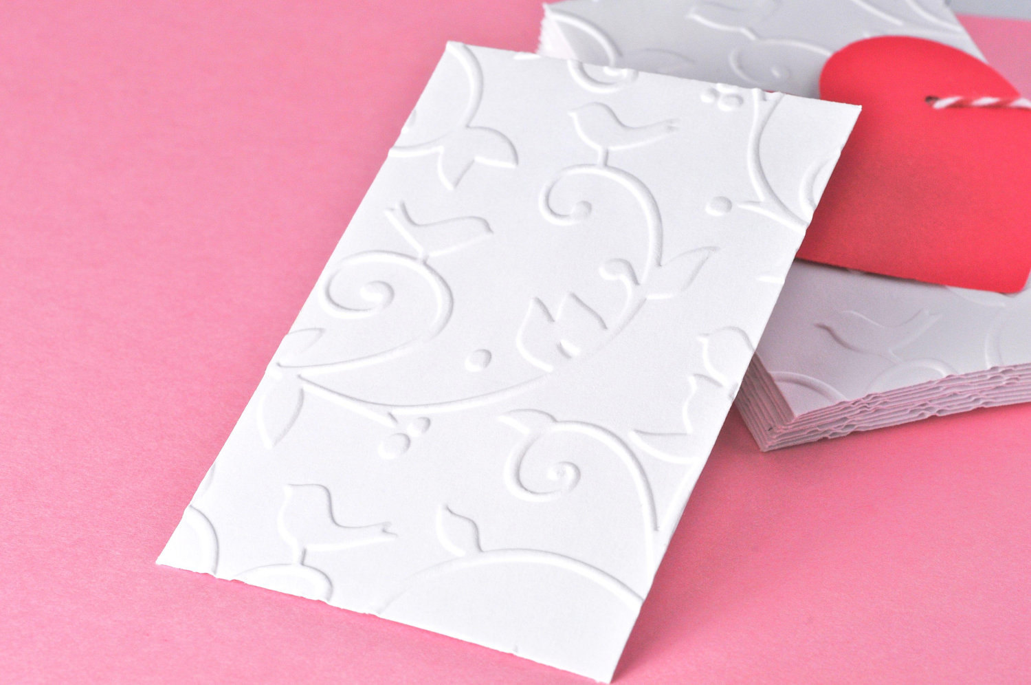 Coin Envelopes. 10 Set Red Heart Wedding Favor, Thank You Note